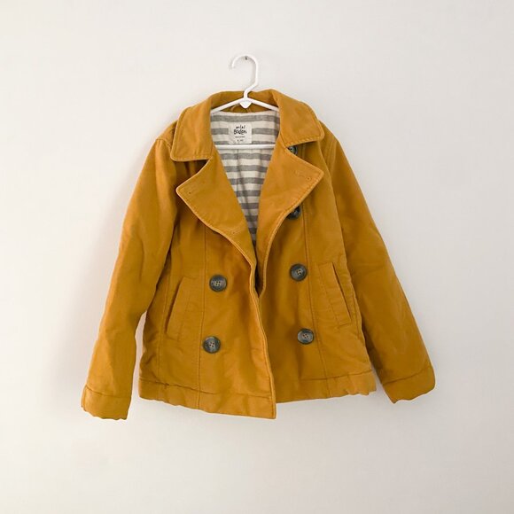 Mini Boden Yellow Pea Coat Jacket - Picture 3 of 8